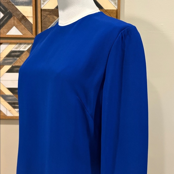 Vintage Ralph Lauren Collection Cobalt Blue Long Length Top Blouse size 4 - Picture 6 of 14